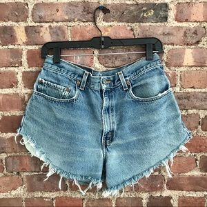 Vintage Levi’s High Rise Denim Cutoff Shorts